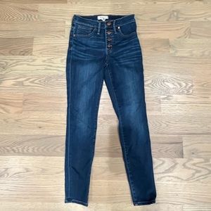 NWOT Madewell 9” inch mid rise skinny jeans size 27